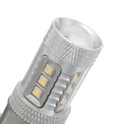 Ampoule 16 LED CREE 80W - BA20D - Haut de Gamme double intensité - Blanc Pur