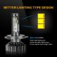 Kit Glühbirnen h4 Bi-LED gebrochen FF2 - 5000 / 6000lms - 6000 ° K - Größe