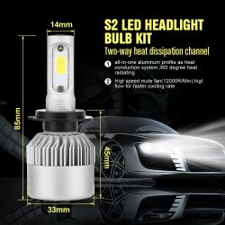 2 x Ampoules H7 LED HeadLight 75W - 6500K - 8000 Lumens - xenled