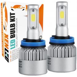 2 x H11 LED-forlygtepærer 75W - 6500K - 8000 Lumens LED-billampe