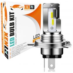 Ampoule Bi-LED H4 Easy2 - 9-32Vdc - 5000K - 2500lms - XENLED - 100W d'éclairage - P43t-38