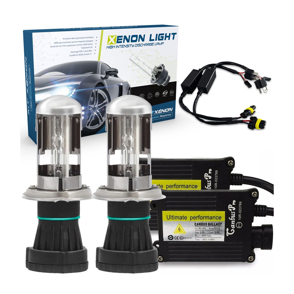 Kit H4-3 bi-xénon - 5000K - CANBUS FDR3+ voiture