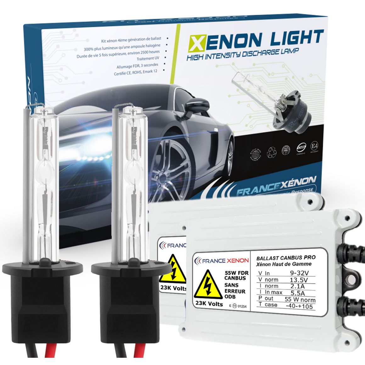 Kit Xénon H1 - 6000°K - 55W - Slim Rally Cup