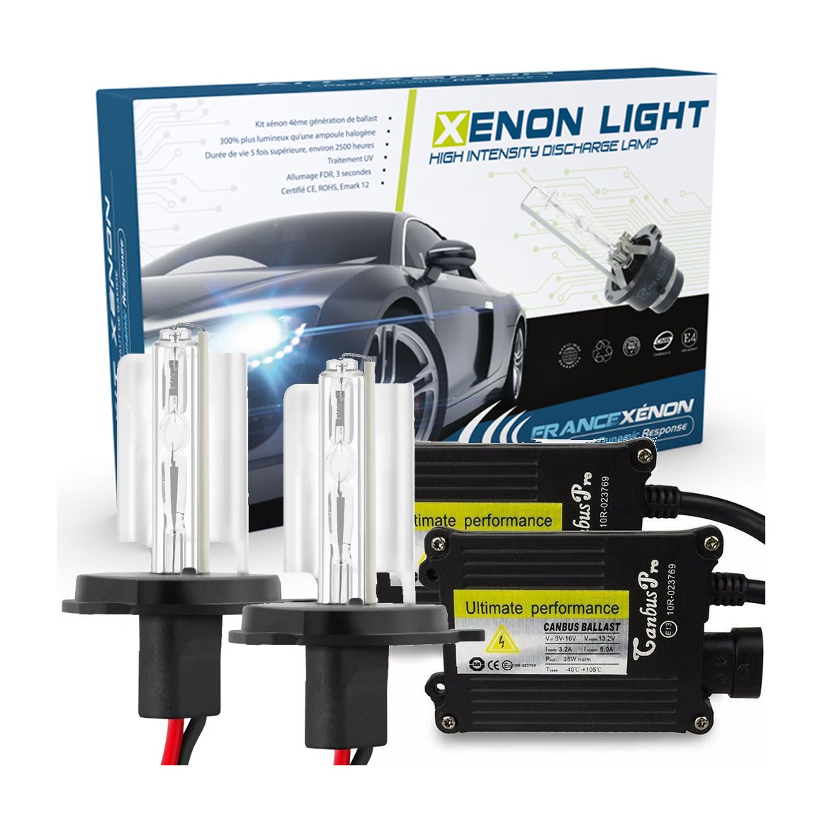 H4 xenônio simples - 8000°K - 24V Reator normal - caminhão