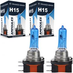 2 x H15 5000K 15/55W SUPER WHITE-lampen - FRANKRIJK-XENON