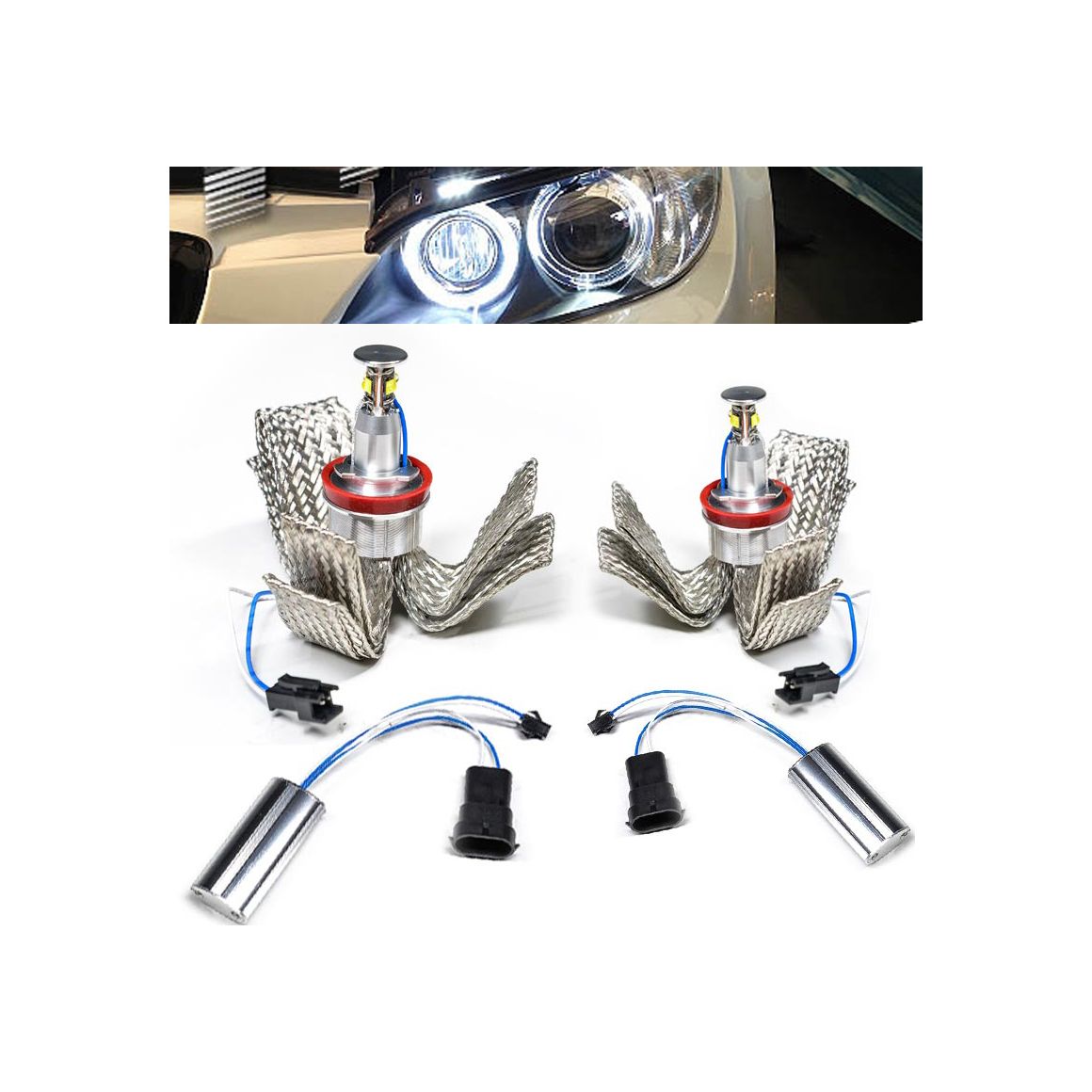 Ampoules Angel Eyes H8 40W FX BMW E70 / E71 / E60 / E61 / E63(07-) / E64(07-) / E90LCI / E92 / E93  - Garantie 2 ans