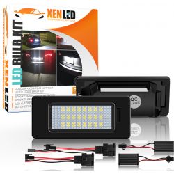 Pacote de módulos LED de placa traseira compatível com VAG Audi* A3 8V, A4 B8, A5 e Q5 - BRANCO 6000K - Plug&Play