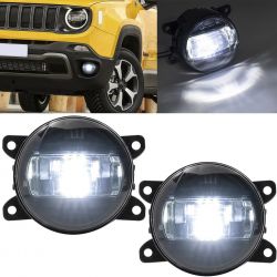 Jeep Renegade Conversión de luz antiniebla LED + Luces de circulación diurna 2015 - 2023 - ahumado - XenLed