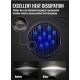Phares LED auxiliaires 4.5" Harley Davidson 34W - Glide / Fat Boy - Homologué - La paire