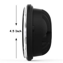 Phares LED auxiliaires 4.5" Harley Davidson 34W - Glide / Fat Boy - Homologué - Chrome - La paire