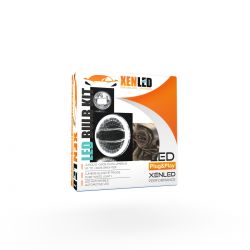 Óptica Moto Full LED 1088B - Redonda 7" 59W 4500Lms 5500K - Negra - Faro Moto XENLED