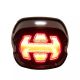 Feux arrière Stop/Veilleuses LED + Plaque LED - Harley Davidson Dyna Fatboy Softail Road King Glide - Homologué