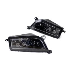 Polaris RZR 900 / 1000 LED headlights - Homologated - Black - The pair