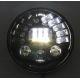 Full LED Motorcycle Optic 8088 Directional - 6 + 10 Lenses - Round 7" 50W 5800Lms 5500K - Black - XENLED Motorcycle headlight