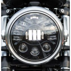 Óptica Moto Full LED 8088 Direccional - 6 + 10 Lentes - Redonda 7" 50W 5800Lms 5500K - Negro - Faro Moto XENLED