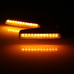 Intermitente dinámico + luz nocturna LED rojo con desplazamiento Barra secuencial de motocicleta PM12LED-RED