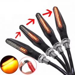 Dynamic Blinker + Night light red LED scrolling Motorcycle Sequential bar PM12LED-RED