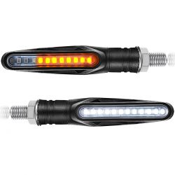 Indicatori di direzione + LED bianco Night Light Scrolling Moto Barra sequenziale PM12LED-BIANCO