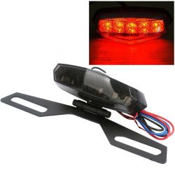 Schlusslicht / Standlicht LED - Universal + Halter - Getönte Version - ECE