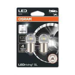 2x Ampullen LED R10W LEDriving SL OSRAM 5008DWP - 6000K - 12V - BA15S