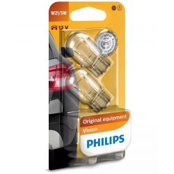 2x W21/5W Philips 12066B2 - Conventional lamp for signaling and interiors Halogen 12V W3x16q