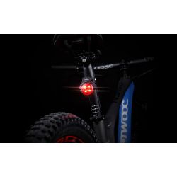 Feu Arrière LED Vélo, T003, Détection de freinage automatique, étanche, USB - Fixation Cadre