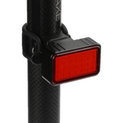 Luce posteriore a LED per bici quadrata, rilevamento automatico del freno, impermeabile, BK820G - Montaggio su telaio