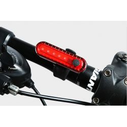 Mini fanale posteriore per bici a LED, ricaricabile tramite USB, impermeabile, BK301 - Montaggio su telaio