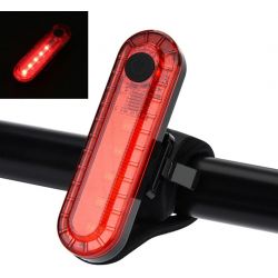 Mini luz LED trasera para bicicleta, recargable por USB, resistente al agua, BK301 - Montaje en cuadro