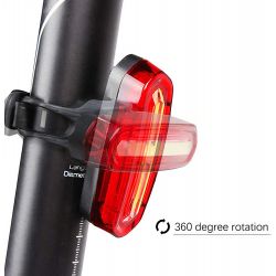 Mini Feux Arrière LED Vélo StrobeR7, Rechargeable USB , étanche - Fixation Cadre