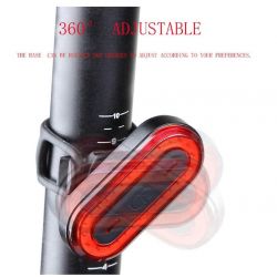 Mini Level3 Bike LED Rear Lights, USB Rechargeable, Waterproof, 6 Modes - Frame Mount + Clips