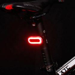 Mini Level3 Fahrrad-LED-Rücklichter, USB wiederaufladbar, wasserdicht, 6 Modi - Rahmenhalterung + Clips