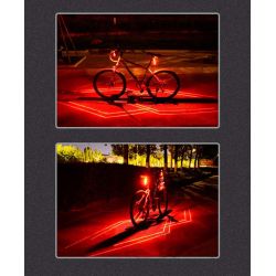 Luces traseras de bicicleta LED con diseño de carretera TracerR6, recargables por USB, impermeables, 6 modos