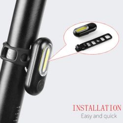 XenLed RB16 LED-Fahrrad-Sicherheitslicht, wiederaufladbar über USB, wasserdicht, 5 Modi - Clips + Streifenbefestigung