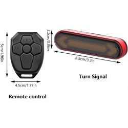 LED Rear Lights + Remote Control with W1 Bike Indicator, USB Rechargeable, Waterproof - Frame Mount
