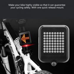 LED Bike Rear Light, Intelligent, Automatic Braking and Steering Detection, Waterproof, Rechargeable