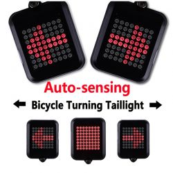 Luce posteriore per bici a LED, intelligente, rilevamento automatico della frenata e dello sterzo, impermeabile, ricaricabile