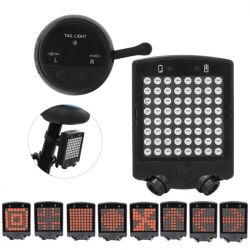 LED Bike Rear Light W3, with handlebar remote control, waterproof, Rechargeable