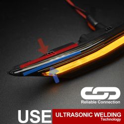 Porsche Taycan Smoked LED Scrolling Side Blinkers - ab 2020