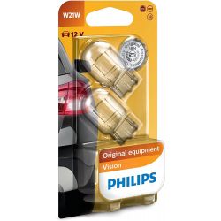 2x bulb W21W 21W Philips 12065B2 W3x16d T20 7440 - Halogen