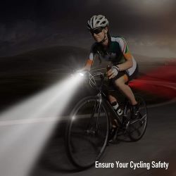 Illuminazione anteriore + clacson LED per bicicletta, 800Lms reali, ricaricabile con display - comando a manubrio - BY20