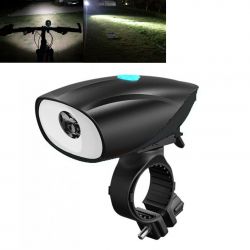 Front lighting + LED bicycle horn, real 800Lms, rechargeable - backlit handlebar control - BY23
