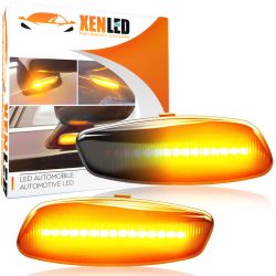 Smoked LED flashing light repeaters dynamic scrolling Peugeot 207 308 3008 5008 RCZ