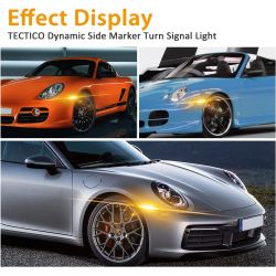 Indicatori di direzione laterali con abbinamento a LED trasparenti Porsche 911997, Boxster 987, Cayman 987