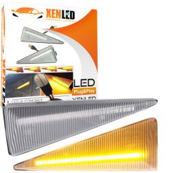 DYNAMIC SCROLLING LED Clear Repetidor Sinais de mudança de direção RENAULT MEGANE 2