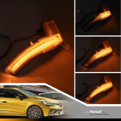 DYNAMIC RETRO LED repeaters PARKING Clio 4 Clio IV Mk2 - Renault - Clear