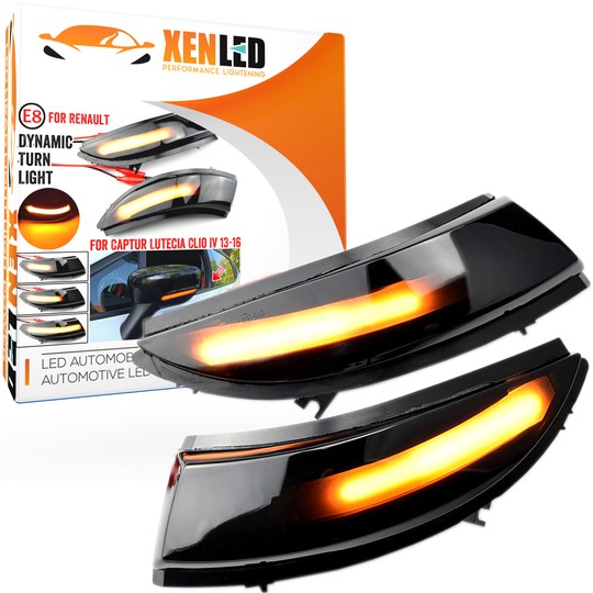 Captur DYNAMIC SCROLLING RETRO LED repeaters - Renault - Flashing