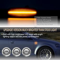 LED turn signal repeaters smoked dynamic scrolling Peugeot citroen f