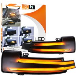 Dynamisch scrollende LED-retro-repeaters Mercedes Klasse A, CLA, C, B, E, CL, CLS, GLK, GL, ML, S