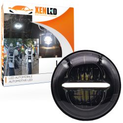 Voll-LED-Motorradoptik - Rund 5,75" 45W 3240Lms 5500K - Schwarz - XENLED - Originaltyp LED - 1057B